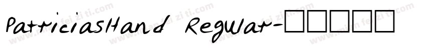 PatriciasHand Regular字体转换